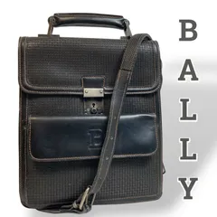 BALLY バリー　ショルダーバッグ 斜め掛けバッグ　クロスボディ ボックス型　ビジネスバッグ　2way ブラック　レザー　本革　ラバー　Bロゴ　　お出かけ　普段使い　日常使い　レディース　通勤　通学　おでかけ　おしゃれ　カバン　鞄