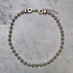 n125 メタル ボールチェーン ネックレス 6mm玉シルバー