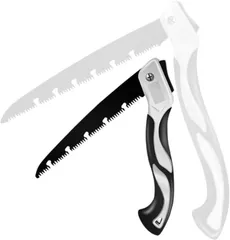 ozgram のこぎり 折りたたみ 剪定鋸 ガーデンツール 家庭用 キャンプ 庭木 枝切り 園芸 造園 木工 プラスチック 粗大ごみ 三面歯先 (「180mm」)