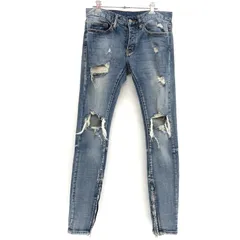 【中古】【メンズ】 mnml ミニマル DENIM PANTS RN139488 ダメージ加工 デニムパンツ 裾ZIP スキニーパンツ ジーンズ ボトムス  【152-250417-rs-05-FUR】