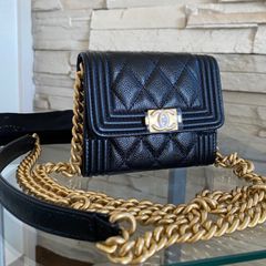 CHANEL シャネル【極美品】ボーイシャネル チェーンウォレット 