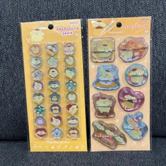 ポムポムプリン シール 2点セット 正規品 おはじき風シール ウォーターシール サンリオ キャラクター 文房具 デコ