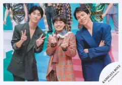 【中古】生写真(STARTO) KAMIGATA BOYZ/重岡大毅・□田崇裕・大橋和也/横型・上半身/KAMIGATA BOYZ シングル「無責任でええじゃないかLOVE」MVオフショット/公式生写真