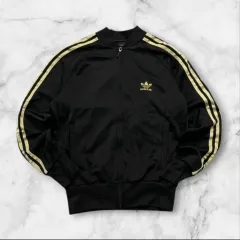 アディダス SUPERSTAR 검골 검금 GOLD ジャージ