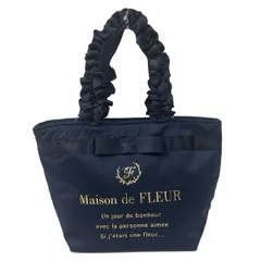 Maison de FLEUR(メゾンドフルール) ハンドバッグ - ダークネイビー フリル