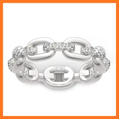 【新品】 [Jeulia] レディース 指輪 チェーンデザイン お洒落 シルバー ピンキーリング 金属アレルギー対応 結婚 婚約指輪 日本サイズ 専用ボックスつき 誕生日 ホワイトデー プレゼント ギフト (Silver, 20)