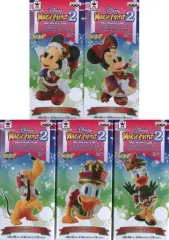 【中古】フィギュア 全5種セット 「ディズニー マジックキャッスル マイ・ハッピー・ライフ」 ワールドコレクタブルフィギュア～CHRISTMAS COSTUME～