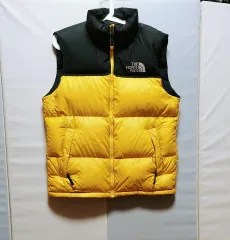L THE NORTH FACE ザノースフェイス Nuptse(ヌプシ) ダウンベスト 700 黄色ブラック396