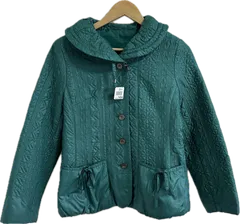 ZK25 【美品】noa-geノアジェ　中綿ジャケット　アウター　グリーン　レディース　Lサイズ