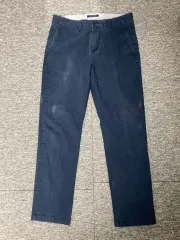 トミーヒルフィガー ネイビ コットン パンツ 32/32