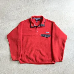 00s 2001年 MEXICO製 patagonia Synchilla Snap T Pullover 【 red orange 】 パタゴニア シンチラ スナップT プルオーバー フリース【 レッド オレンジ 】