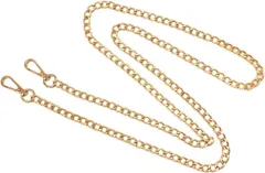 交換用 チェーン ハンドバッグ ショルダーバッグ ベルト 金属 持ち手 ハンドル 1本入り ストラップ 女性 ファション 120cm ゴールド 様式①