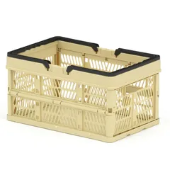 サンドベージュ 30.5×20.5×16cm 【かご・収納・ボックス】 取っ手付折りたたみコンテナSサンドベージュ 武田コーポレーション 81607SBE