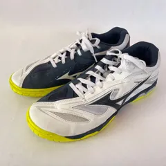 【美品】 ミズノ　ウェーブメダル6  メンズ　卓球シューズ　28cm ネイビー　ホワイト