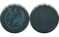 【中古】バッジ・ピンズ カラー箔ヒーローマーク缶バッジ2個セット(轟焦凍＆死柄木弔) 「DMMスクラッチ! 『僕のヒーローアカデミア』 The ”Ultra” Stage 本物の英雄 スクラッチ」 D-5賞