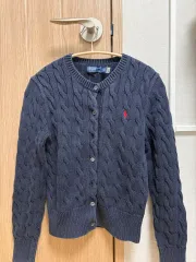 ポロ ラルフローレン ネイビー ケーブル編み カーディガン s