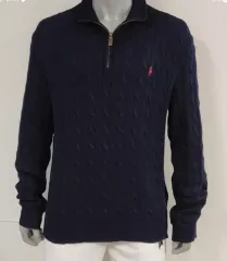 ポロラルフローレン 新モデル ケーブル編み ジップアップ L (105 オススメ)
