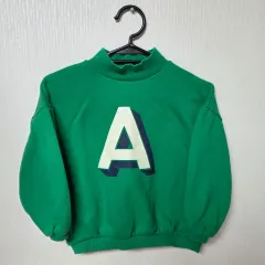 起毛 緑 スウェット Tシャツ L