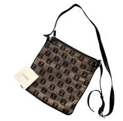 LOEWE ロエベ アナグラムジャガード レザーxキャンバストートバック
