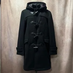 BURBERRY BLACK LABEL ダッフルコート L ブラック ノバチェック 中綿キルティング フード付き 日本製