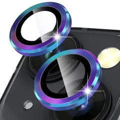 iPhone 14 (6.1 インチ) ※カラー ブラック / iPhone 14 Plus (6.7 インチ) 用 カメラ レンズ保護フィルム ブラック 9H 強化ガラス 傷防止 カメラフィルム、 HDクリア グリッター  レンズカバー、 R12322