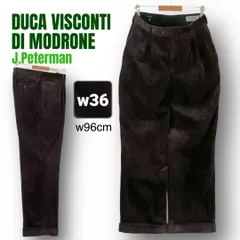 J Peterman/Duca Visconti★太畝コーデュロイスラックス★2タッククラシックフィットパンツ★ダークブラウン★w36/96cm   #2512D087