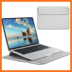 【新品】 Pop Frog パソコンケース スタンド MacBookAir互換品 ケース パソコンケース 薄型 軽量 PCスタンド ノートパソコン 13 13.3 13.6 14 15.6 16 インチ カバー (ライトグレー, 13-14インチ)