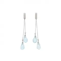 K18WG ブルートパーズ ピアス