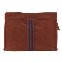 HERMES】フールトゥ セカンドバッグ クラッチバッグ キャンバス