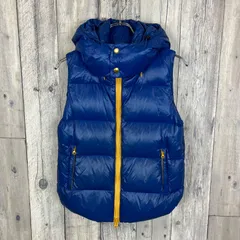 Johnbull ジョンブル ブルー y2k 取り外し可能 フード 肉厚 パンパン ナイロン ダウン ベスト ジャケット メンズ M サイズ