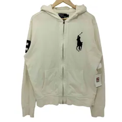 ポロバイラルフローレン Polo by RALPH LAUREN 90s ビッグポニー刺繍 鹿の子生地 ジップアップ パーカー メンズ import：L 