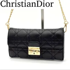 【美品】Christian DIOR コンチネンタル ウォレット長財布 黒色