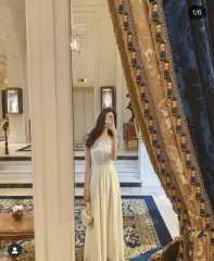 ラベルルブラン ローズスリップ ドレス L