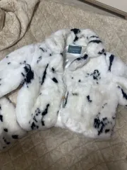 ヴィンテージ クロップド ファージャケット 乳牛柄