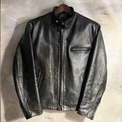Schott ショット レザージャケット 40 USA製 インナーボア付き シングルライダース ビンテージ