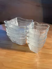 四角ガラス鉢 大小10個セット レトロ