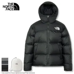 【最大P19倍!!30日は5と0のつく日!!ザ・ノース・フェイス ダウンジャケット ヌプシフーディ THE NORTH FACE NUPTSE HOODIE ND92559 ノースフェイス 黒/ブラック/グレー M/L アウター 防寒 キャンプ アウトドア メ