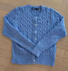 ポロラルフローレン ケーブルニット カーディガン ブルー