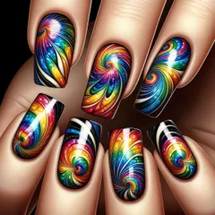 ネイルチップ まばゆいばかりの星空のウェアラブルネイル 24枚セット