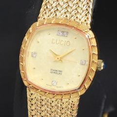 不動品 RADO ラドー レディース 腕時計 12Pストーン ゴールド QZ