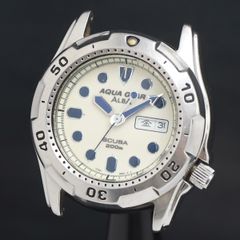SEIKO SCUBA 200m 3E25-0A60白青文字盤 レディース腕時計 - メルカリ