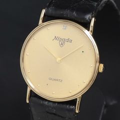QZ NIVADA 돌 첨부 N-92072M 골드 문자판 여성 시계 2000000 NSK KRK