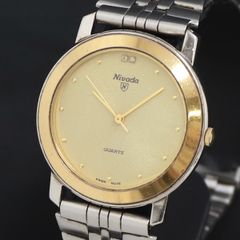 QZ 돌 첨부 NIVADA 92111G 골드 문자판 여성 시계 2000000 NSK KRK