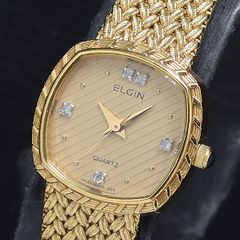 ELGIN　新品電池　極美品　腕時計　稼働品　ブレスレット　FK267　ゴールド ELGIN 新品電池 極美品 腕時計 稼働品 ブレスレット FK267 ゴールド