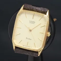 QZ シチズン Riviere 2030-204638 ゴールド文字盤 レディース腕時計