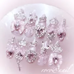 現品 ネイルチップ 量産型 ワンホン フレンチガーリー ゴテゴテ チャームネイル