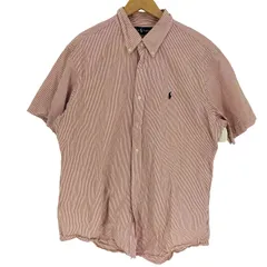 ラルフローレン RALPH LAUREN custom fit シアサッカー ストライプ BDシャツ メンズ import：XL 