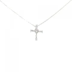 K10WG クロス ダイヤモンド ネックレス