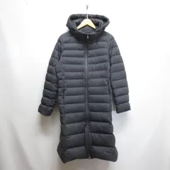 ユニクロ UNIQLO ウルトラライト ダウン ロング コート M ダークグレー フード 収納ポーチ付き