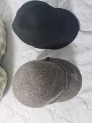 ザラ ウール キャップ 帽子 グレー ブラック